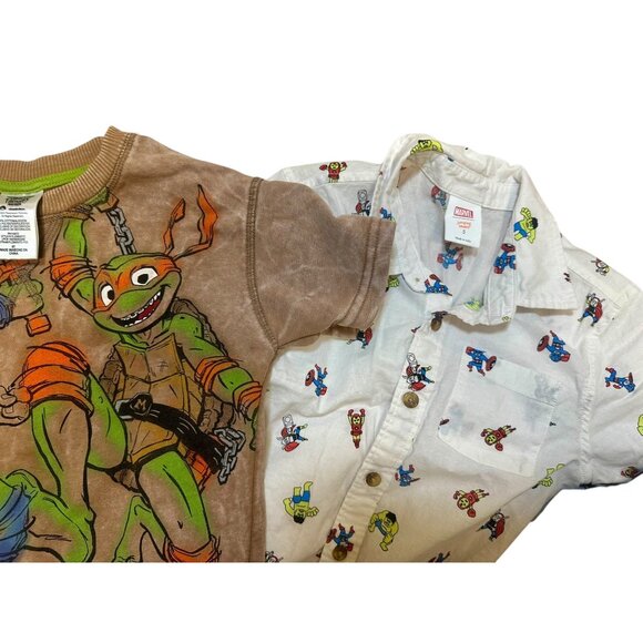 Boys Size 5β6 Clothing Bundle | Ninja Turtles, Bluey, Grinch, Marvel, Janie & Ja - Picture 3 of 5